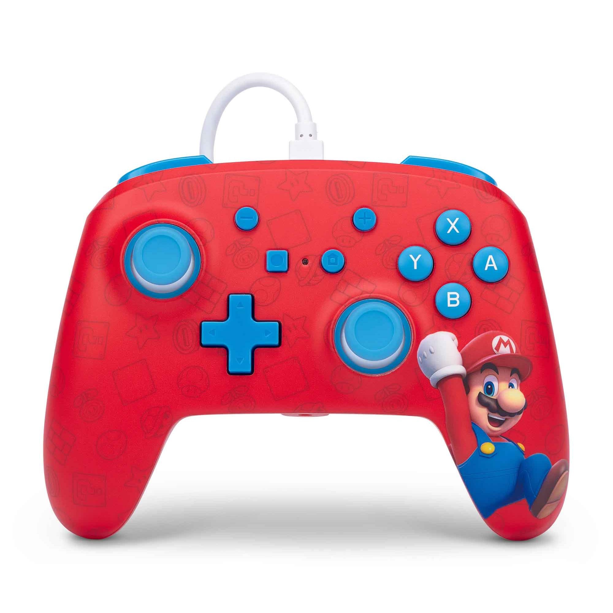 powera enhanced wired controller for nintendo switch (woo-hoo! mario)