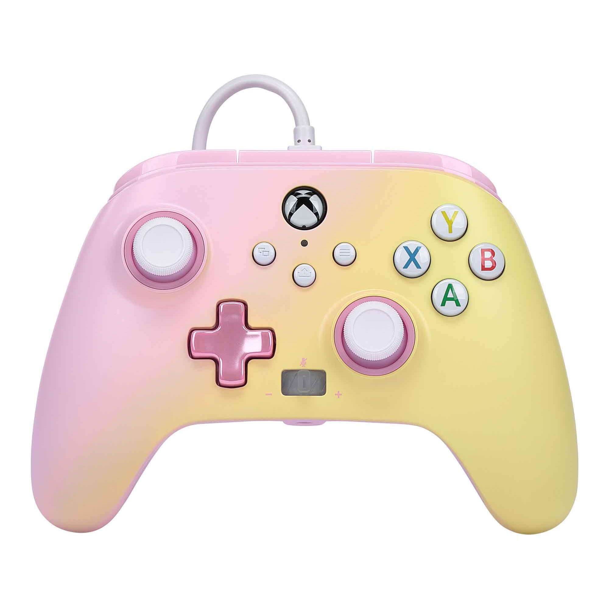 powera enhanced wired controller for xbox series x|s (pink lemonade)