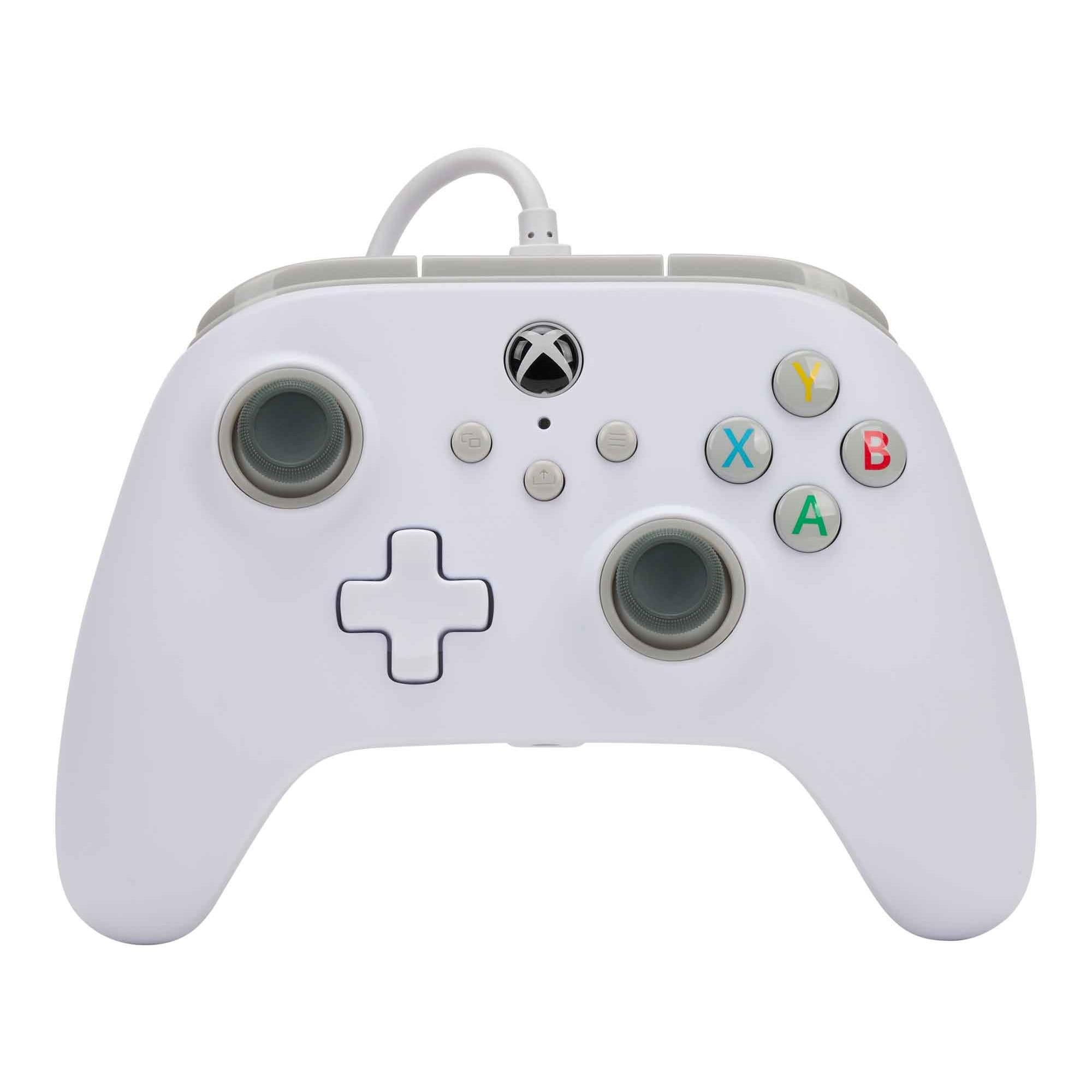 powera wired controller for xbox series x/s (white)