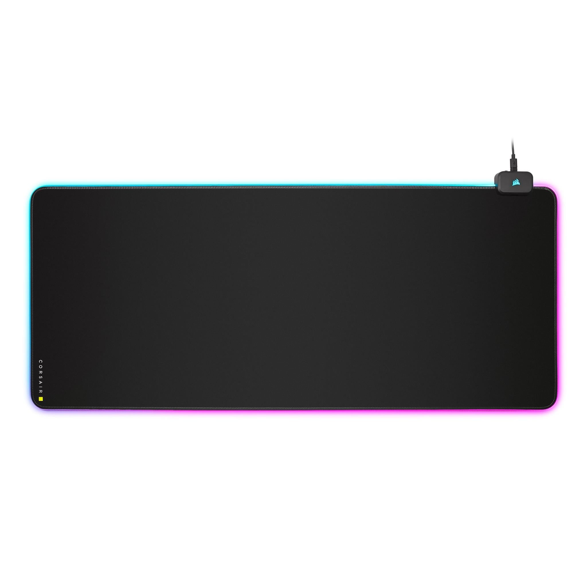 corsair mm700 rgb extended gaming mouse pad (black)