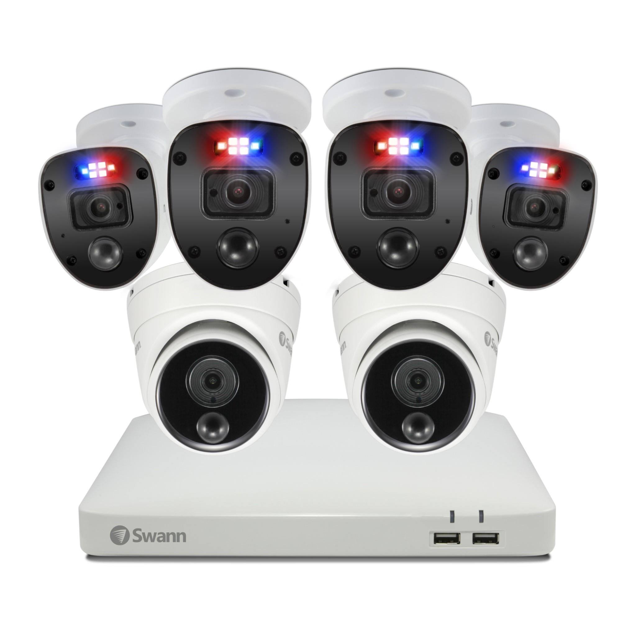 swann enforcer 1080p full hd dvr security system (8 ch/6 cameras)