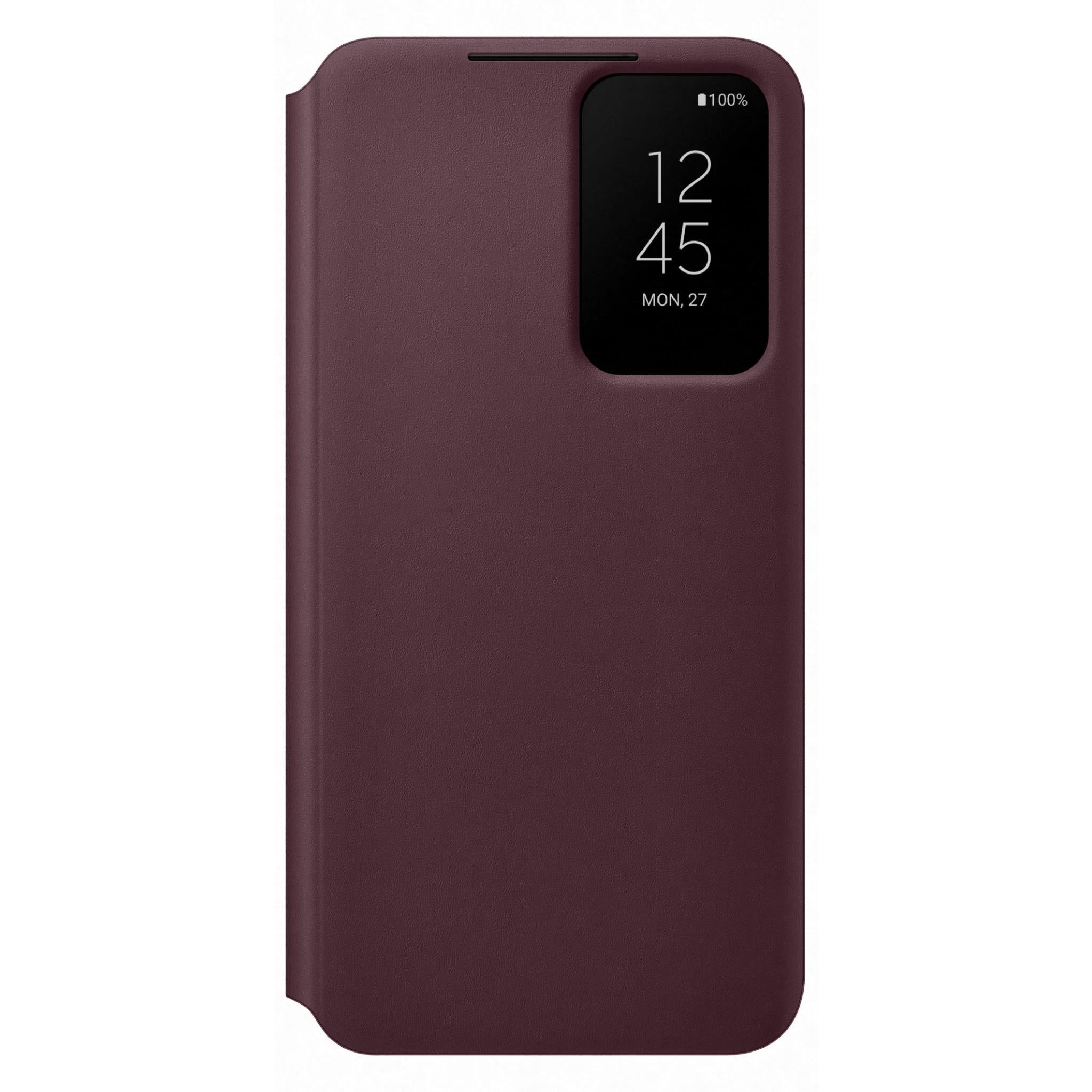 samsung smart clear view cover for galaxy s22 (burgundy)