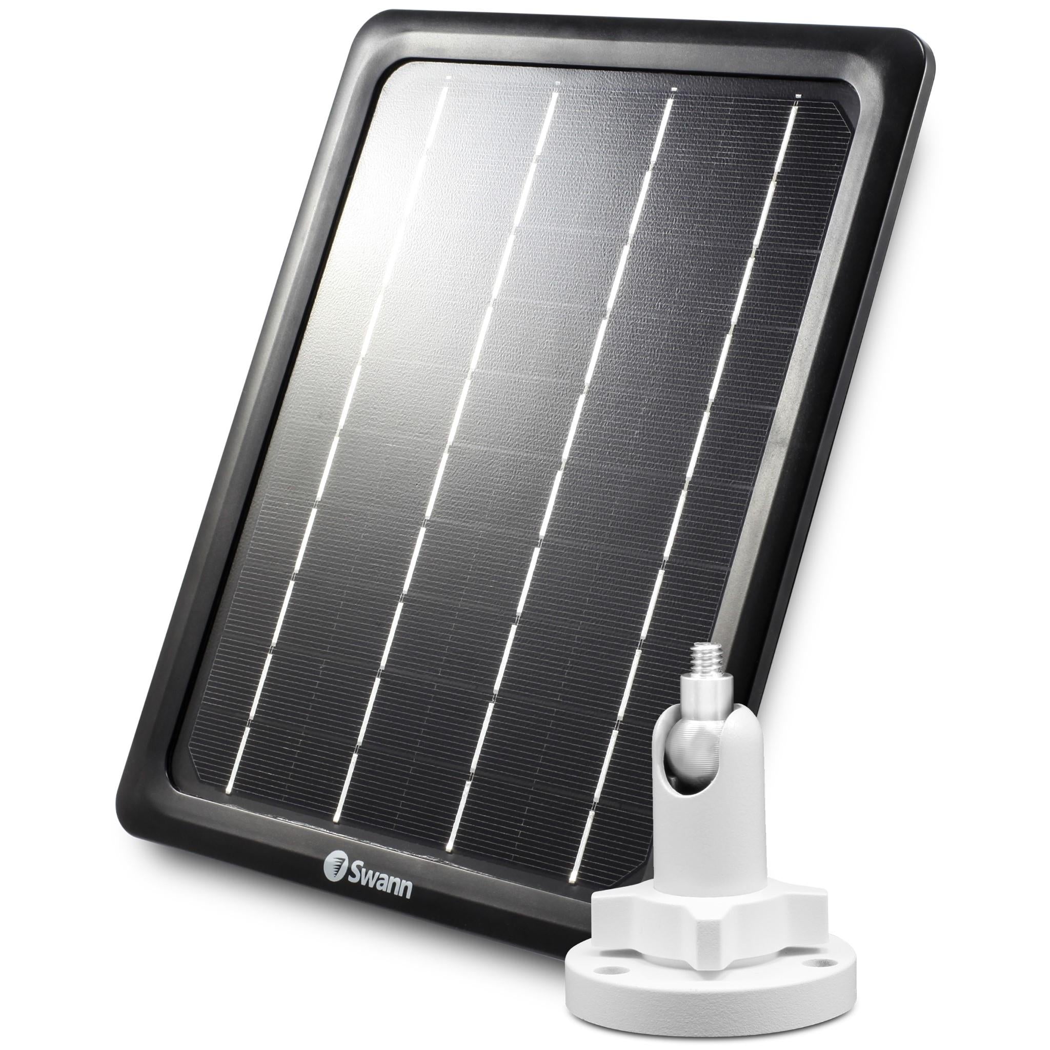 swann outdoor solar panel with outdoor mount stand for wire-free security cameras (gen 2)