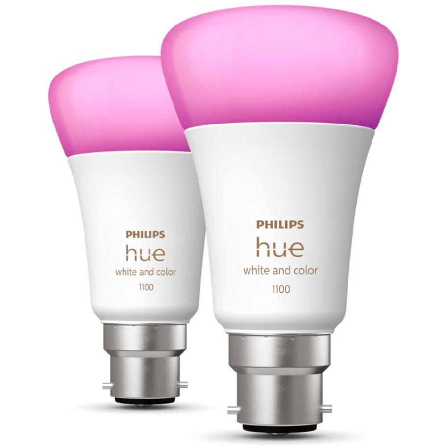 philips hue b22 a60 75w colour bulb [2 pack]