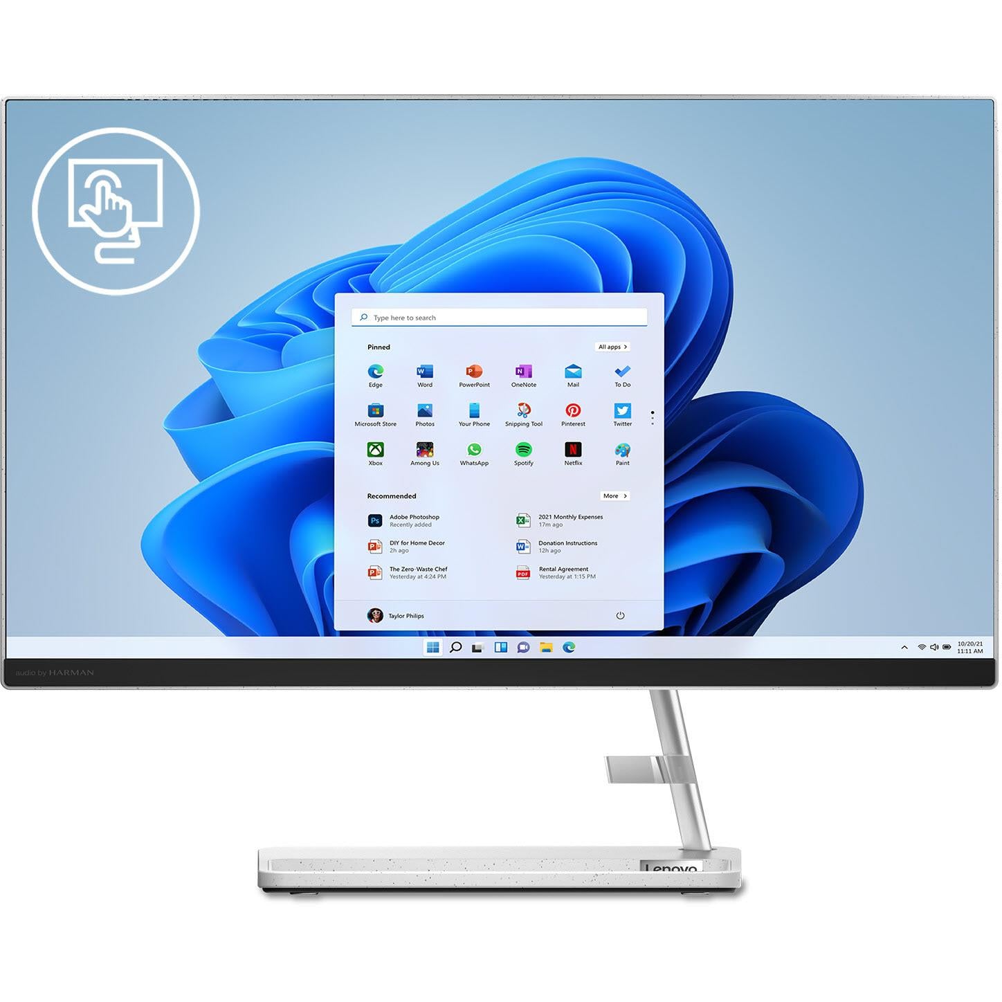 lenovo ideacentre 3i 23.8" fhd touchscreen all-in-one pc (512gb) [12th gen intel i5]