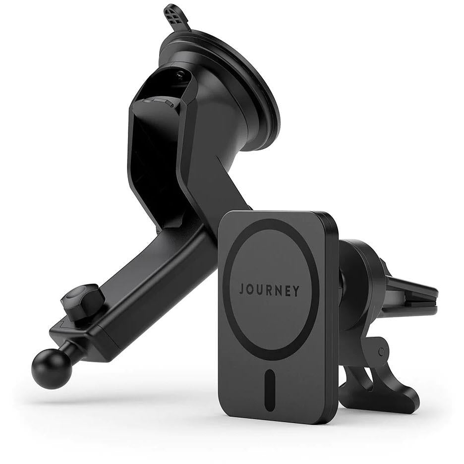 journey magnetic wireless charger with flex plus windshield car mount