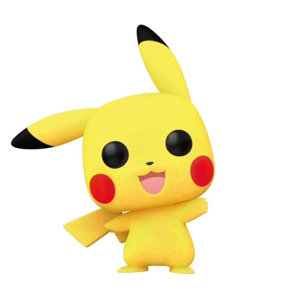 pokemon - pikachu waving flocked pop! vinyl