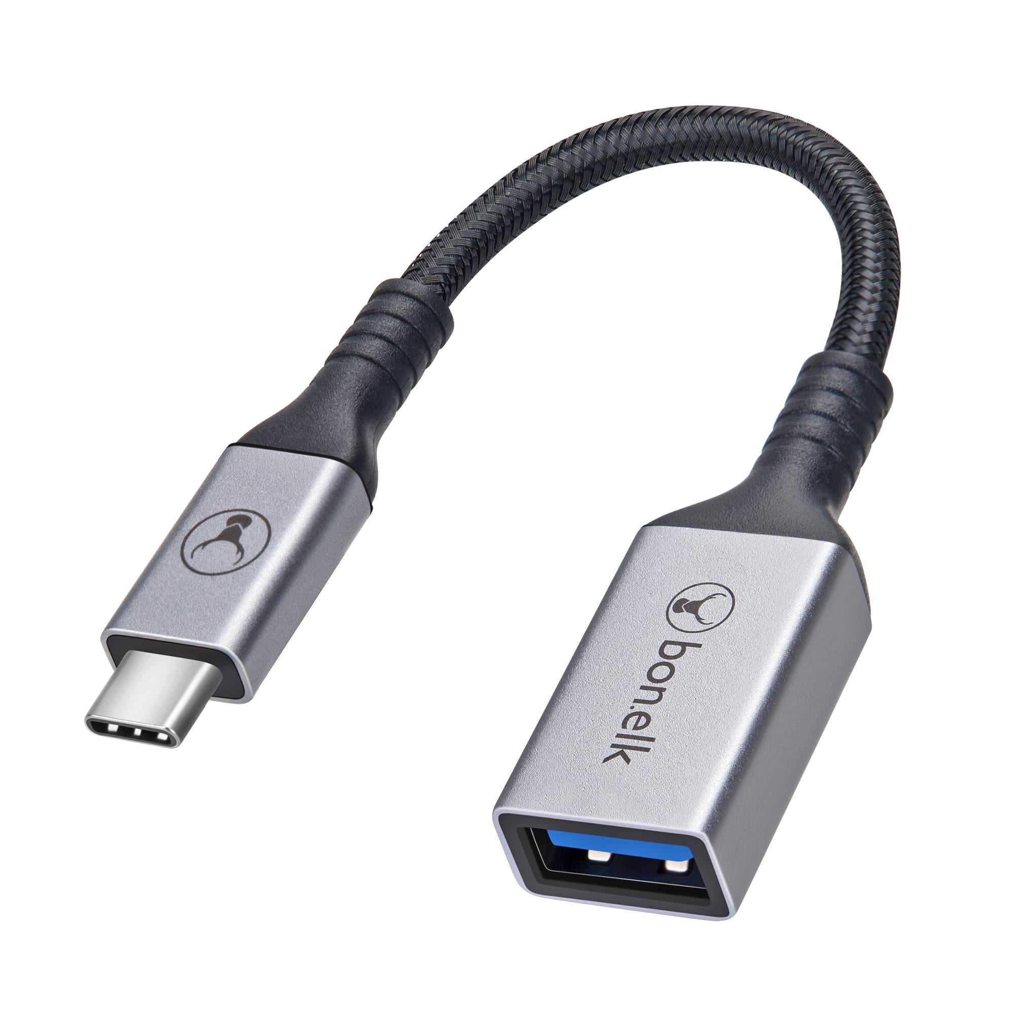 bonelk long-life usb-c to usb-a adapter (15cm)