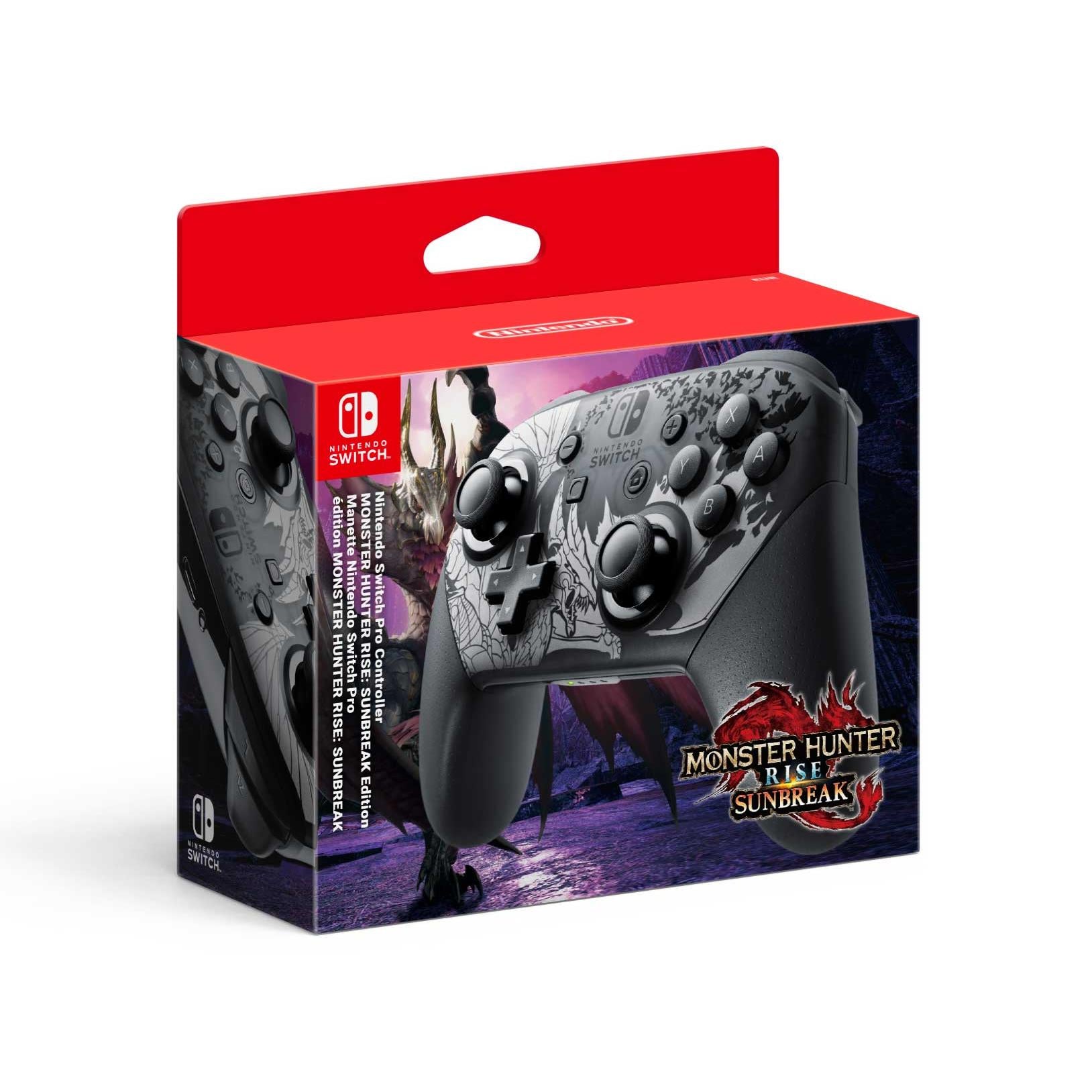 nintendo switch pro controller monster hunter rise sunbreak edition