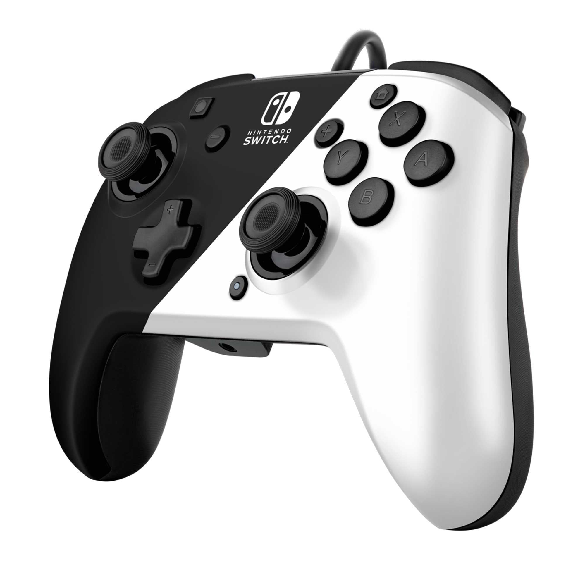faceoff controller deluxe for nintendo switch (black/white)