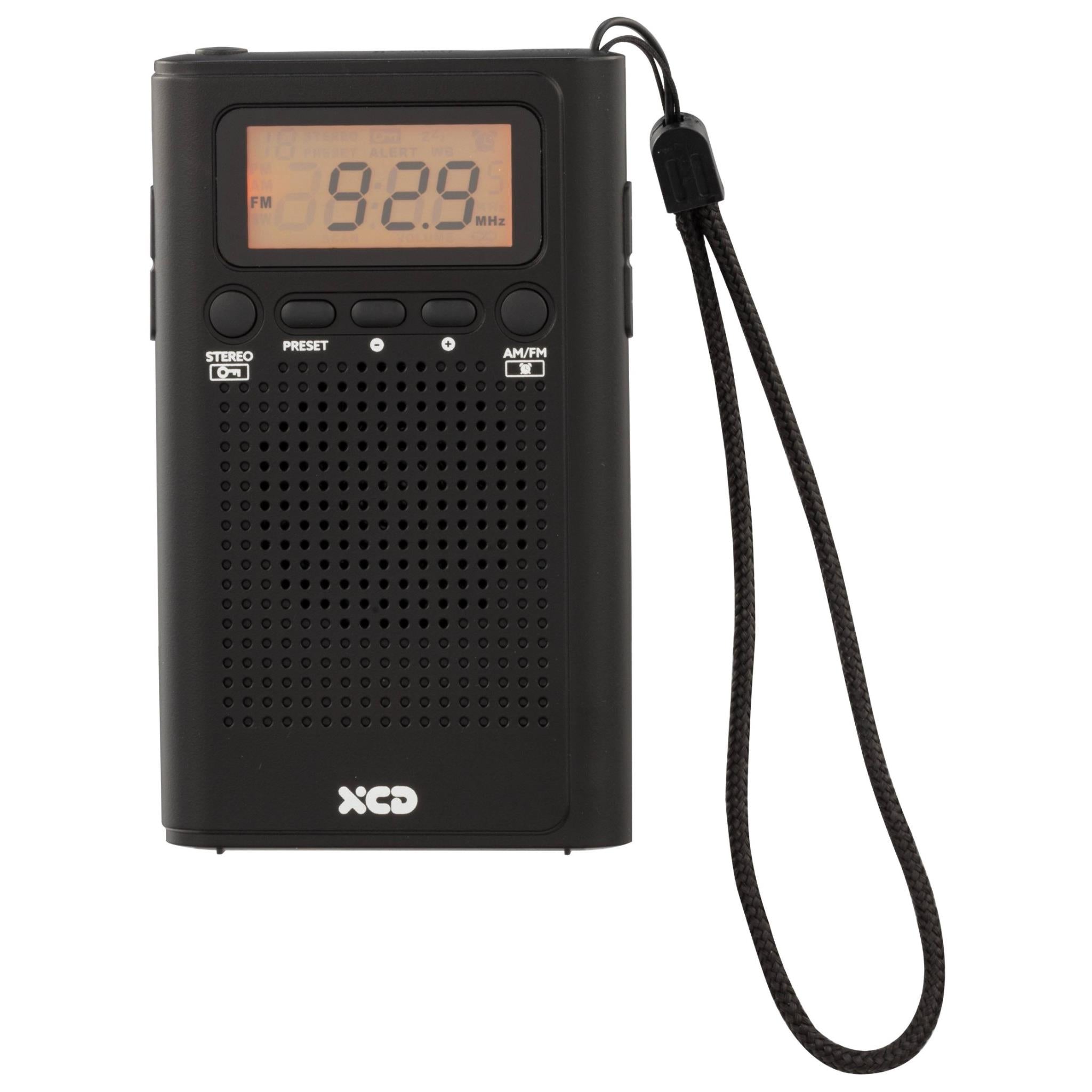 xcd portable digital am/fm radio