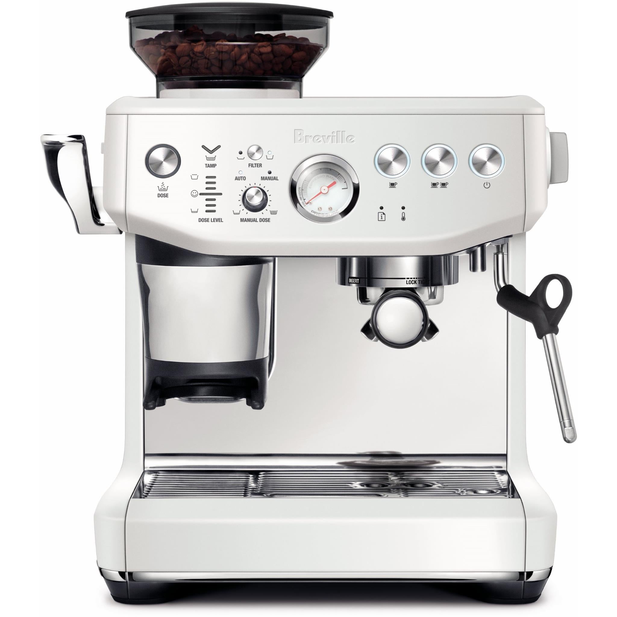 breville the barista express® impress manual coffee machine (sea salt)