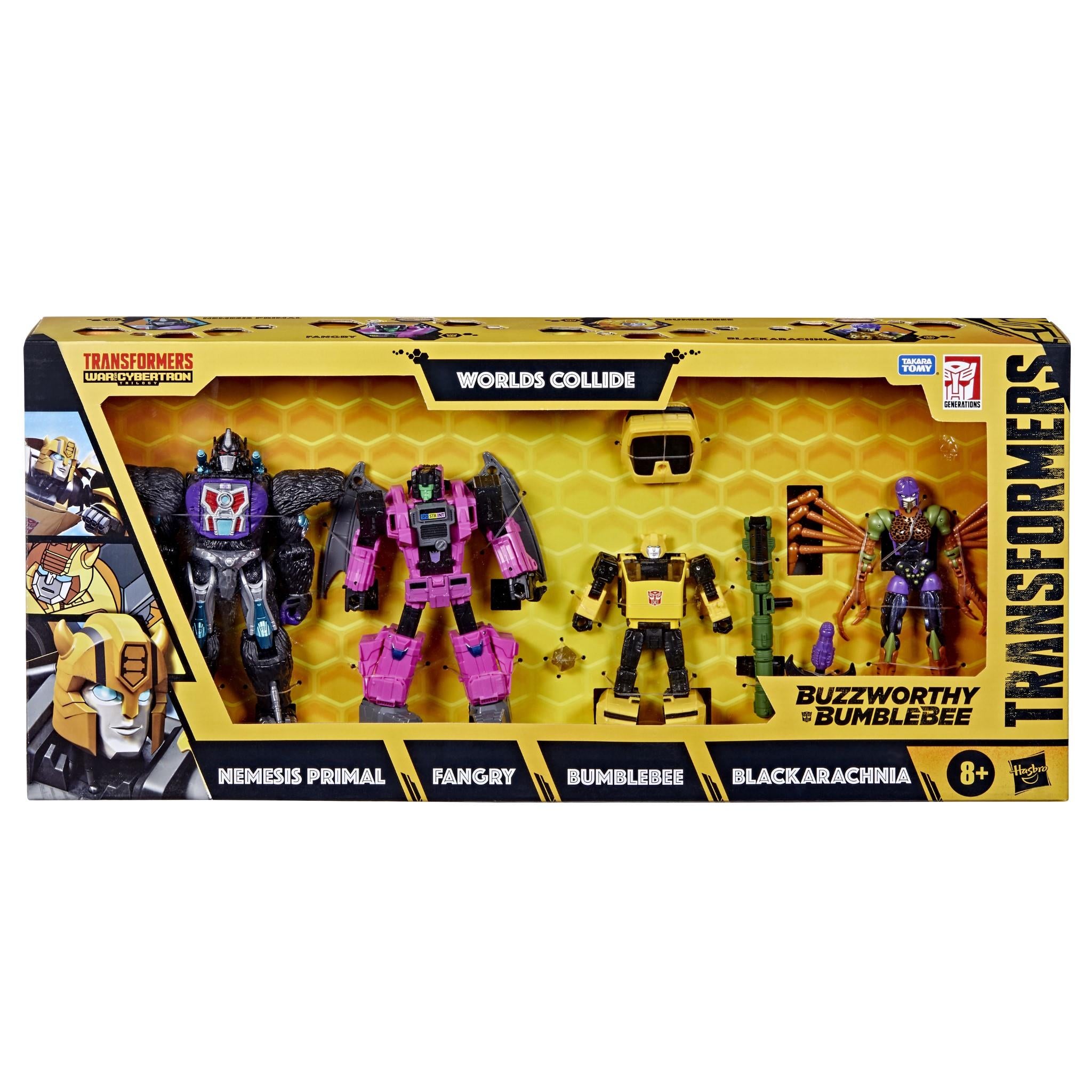 transformers buzzworthy bumblebee worlds collide multipack figures