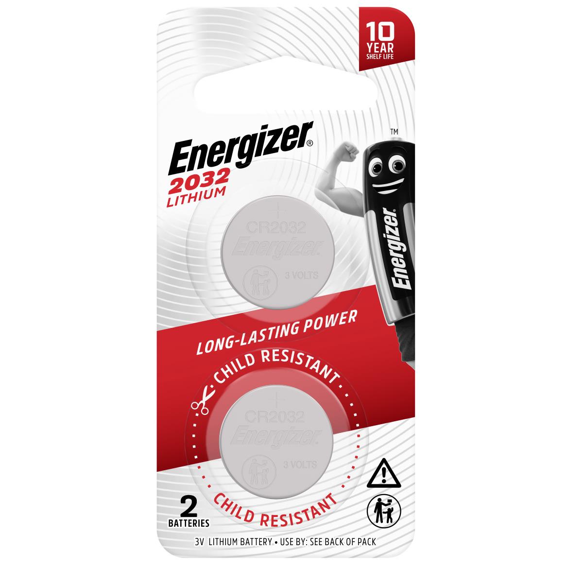energizer lithium 2032 coin battery (2pk)
