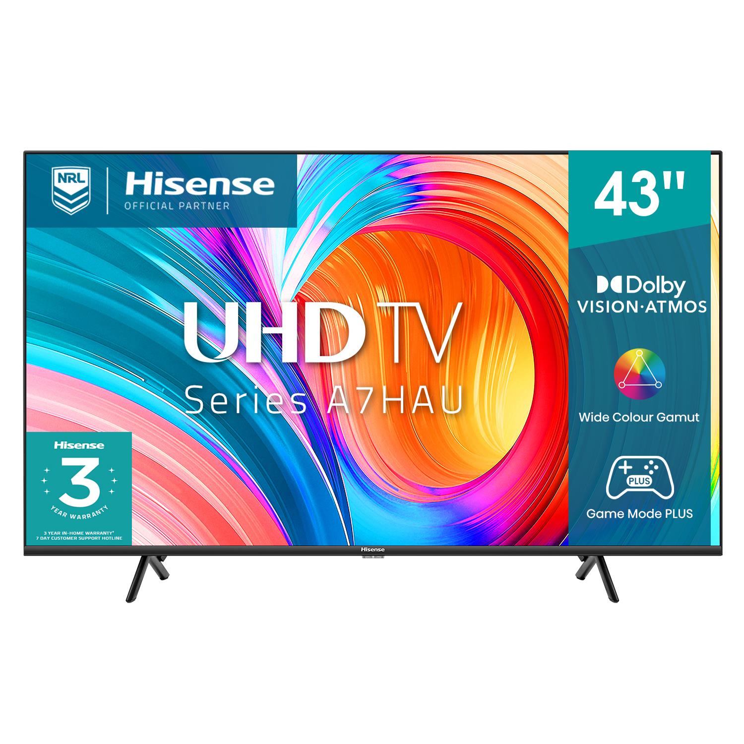 hisense 43" a7hau 4k uhd led smart tv [2022]