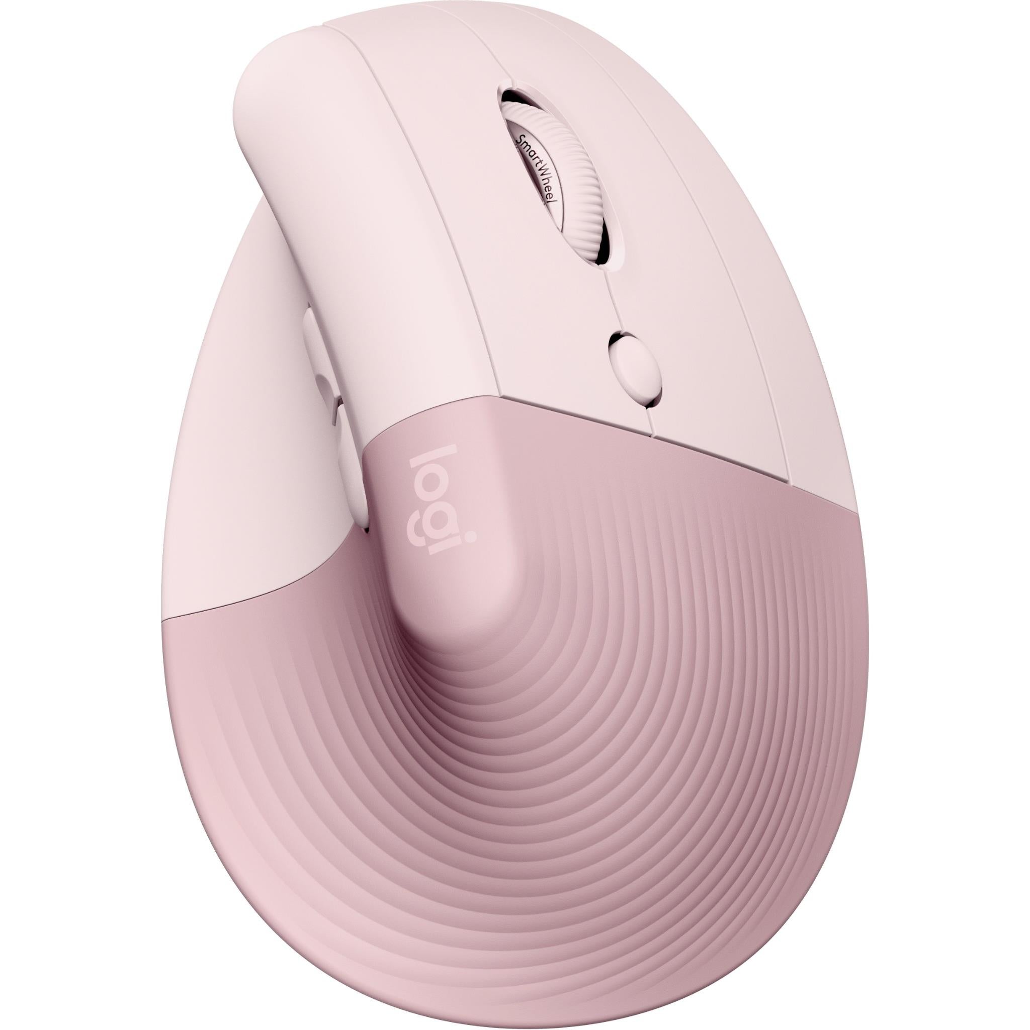 logitech lift vertical ergonomic mouse (rose)