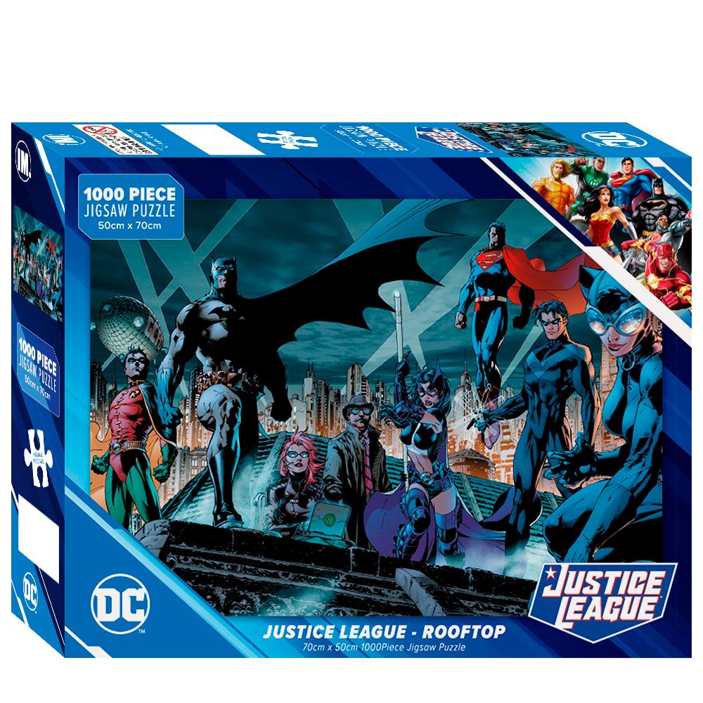 dc comics - justice league rooftop - 1000 piece jigsaw puzzle