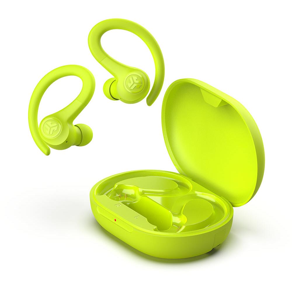 jlab go air sport true wireless in-ear headphones (neon yellow)
