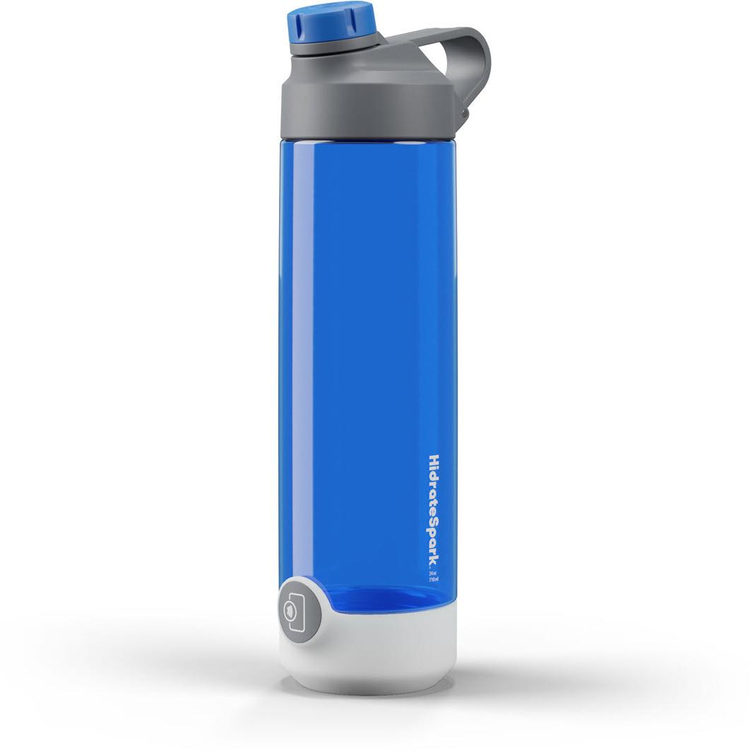 hidrate spark tritan plastic tap 709ml chug smart drink bottle (royal blue)