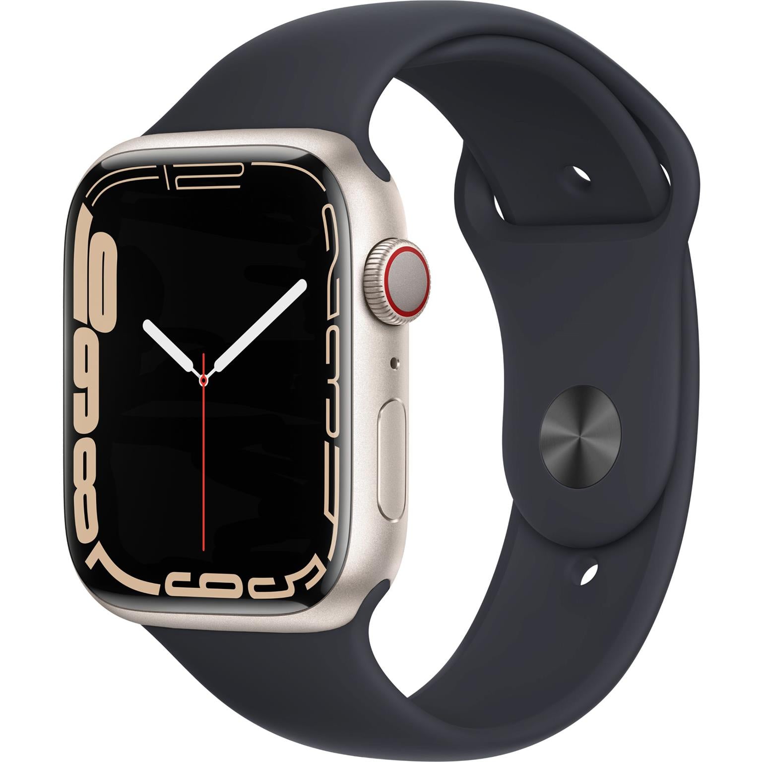 apple watch series 7 45mm starlight aluminium case gps + cellular [^renewed]