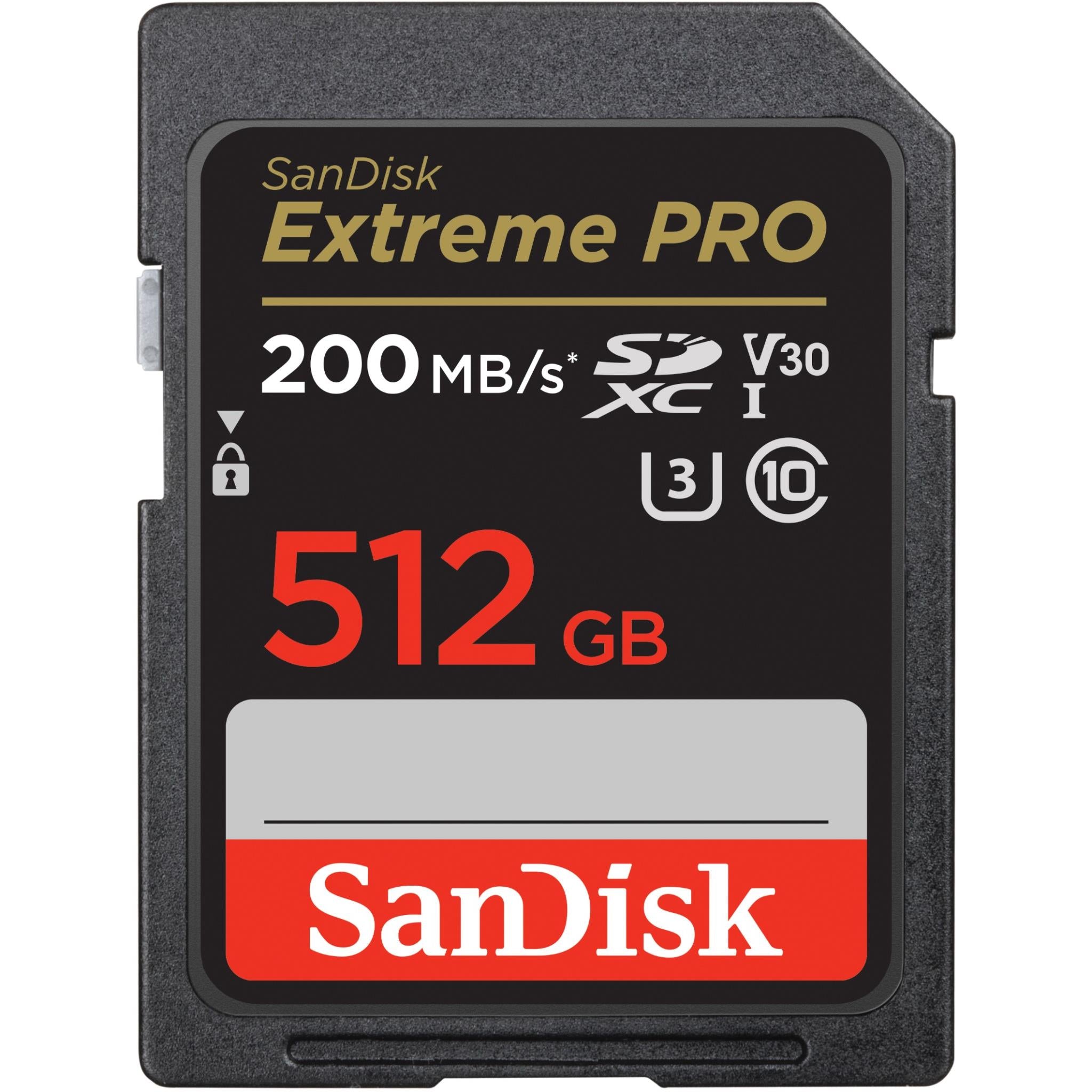 sandisk extreme pro sdxc 512gb 200mb/s memory card [2022]