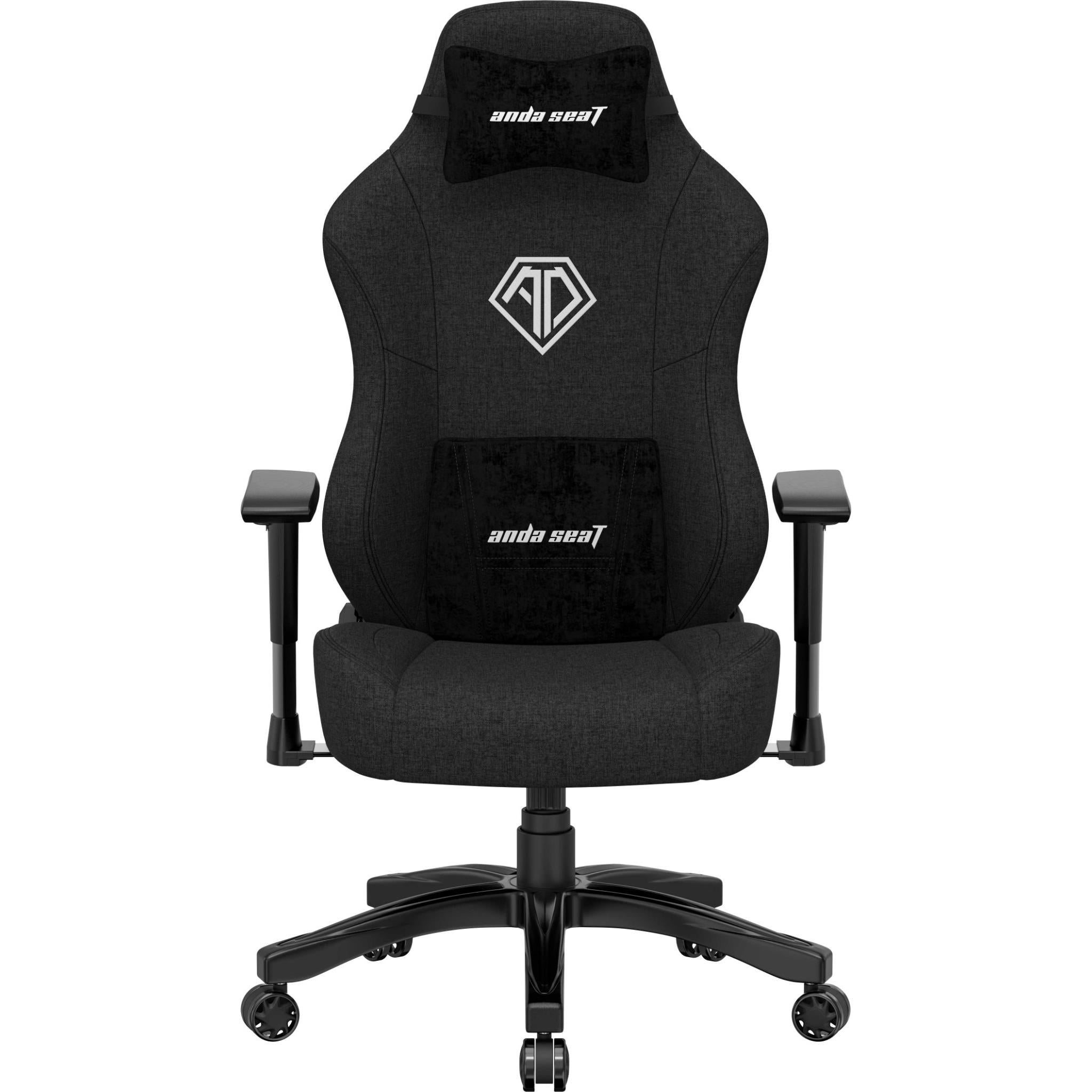 anda seat phantom 3 gaming chair black fabric (large)