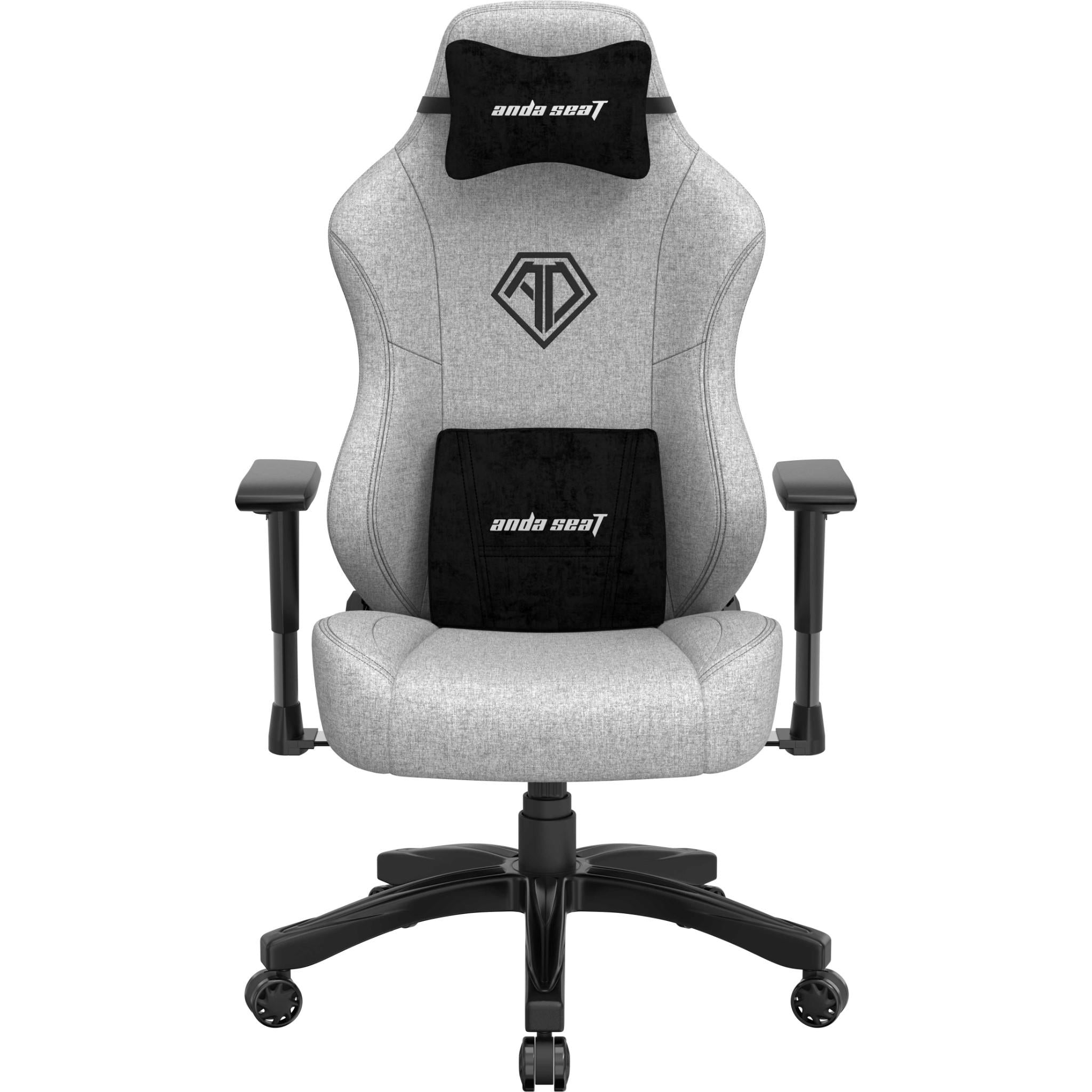 anda seat phantom 3 gaming chair grey fabric (large)