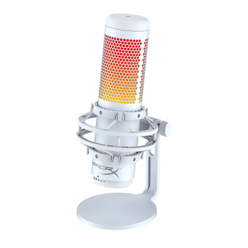 hyperx quadcast s rgb usb condenser gaming microphone (white)