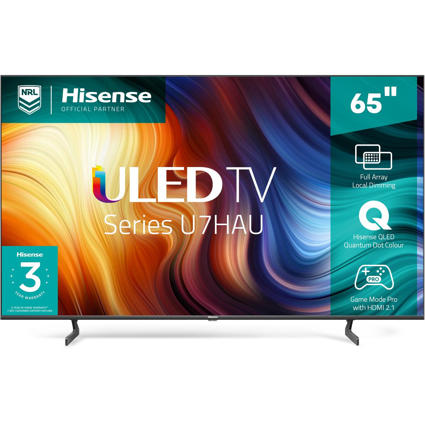 hisense 65" u7hau uled 4k qled full array smart tv [2022]