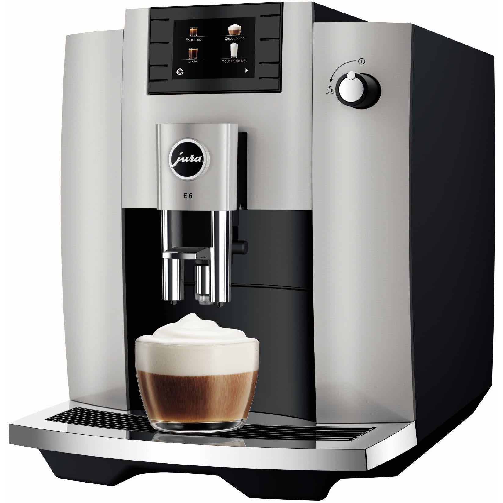 jura e6 automatic coffee machine (platinum)