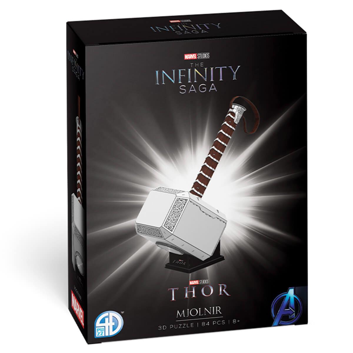 marvel - mjolnir thor's hammer 84pc 3d paper model kit