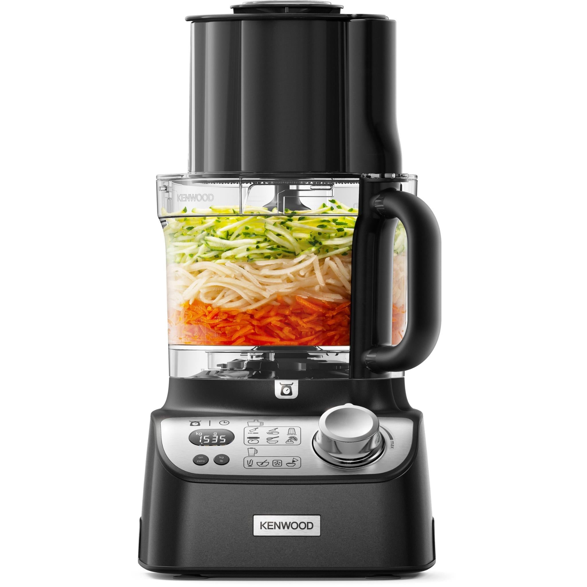 kenwood multipro xl weigh+ 3.5l food processor (black)