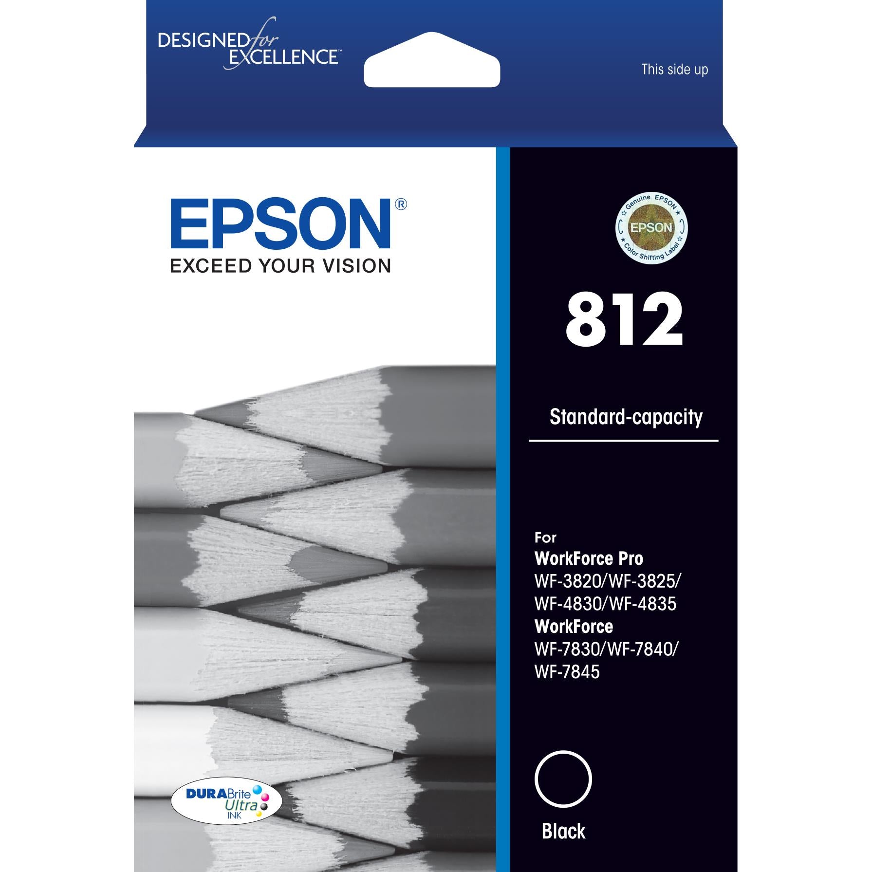 epson 812 durabrite standard capacity ink cartridge (black)