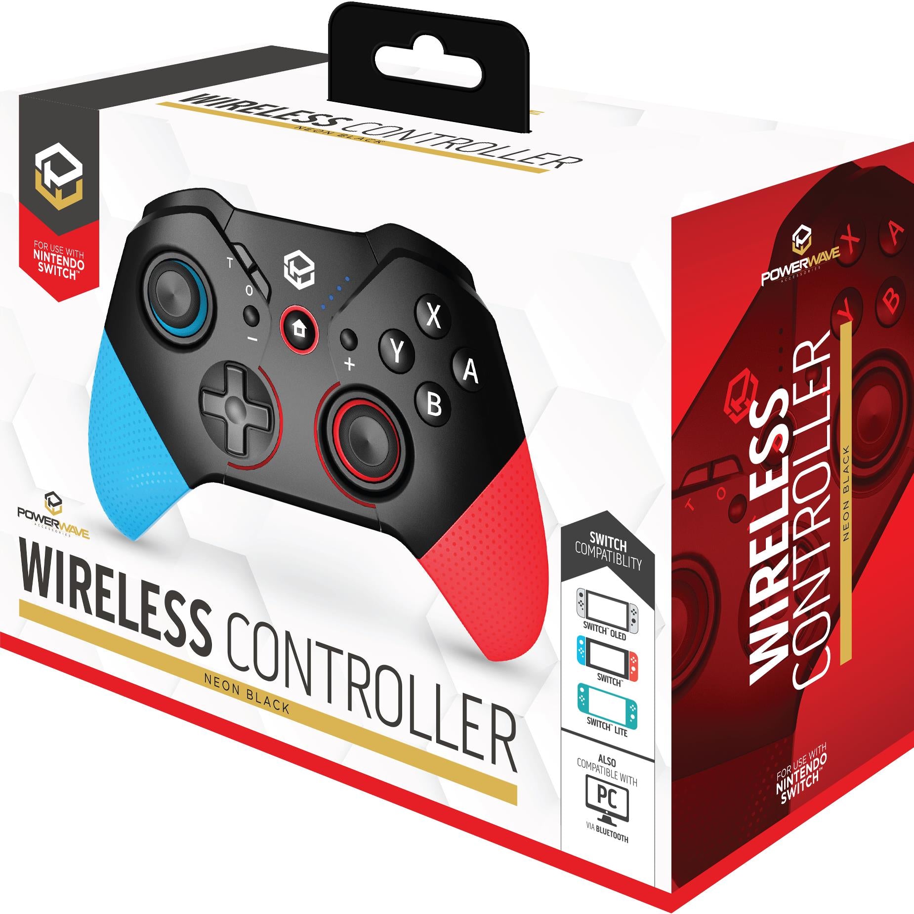 powerwave switch wireless controller (black neon)