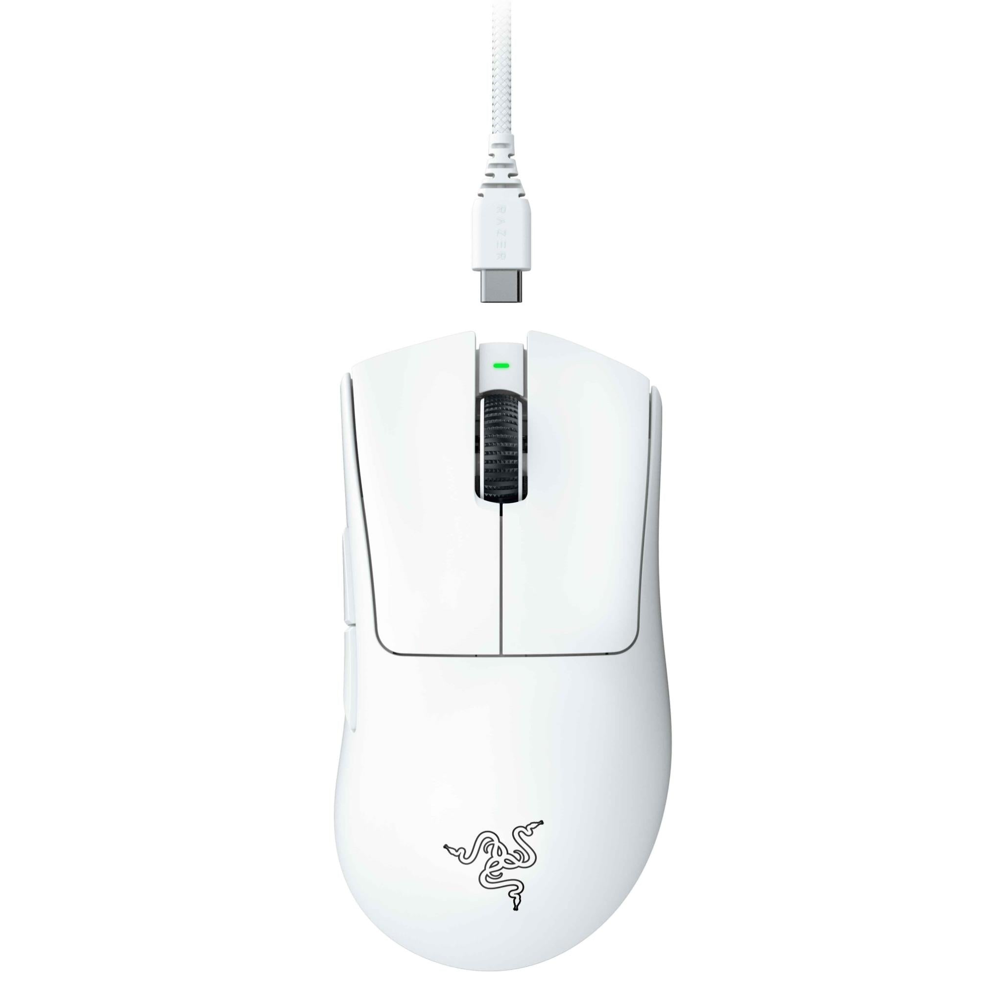 razer deathadder v3 pro ultra-lightweight wireless ergonomic esports mouse (white edition)