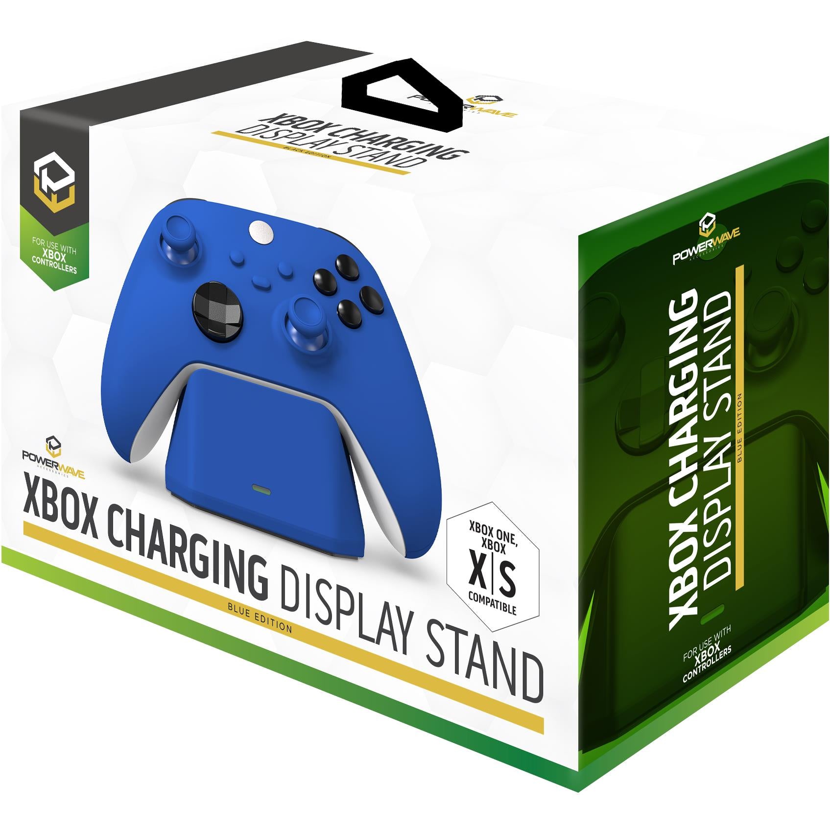 powerwave charging display stand for xbox series x/s (blue)