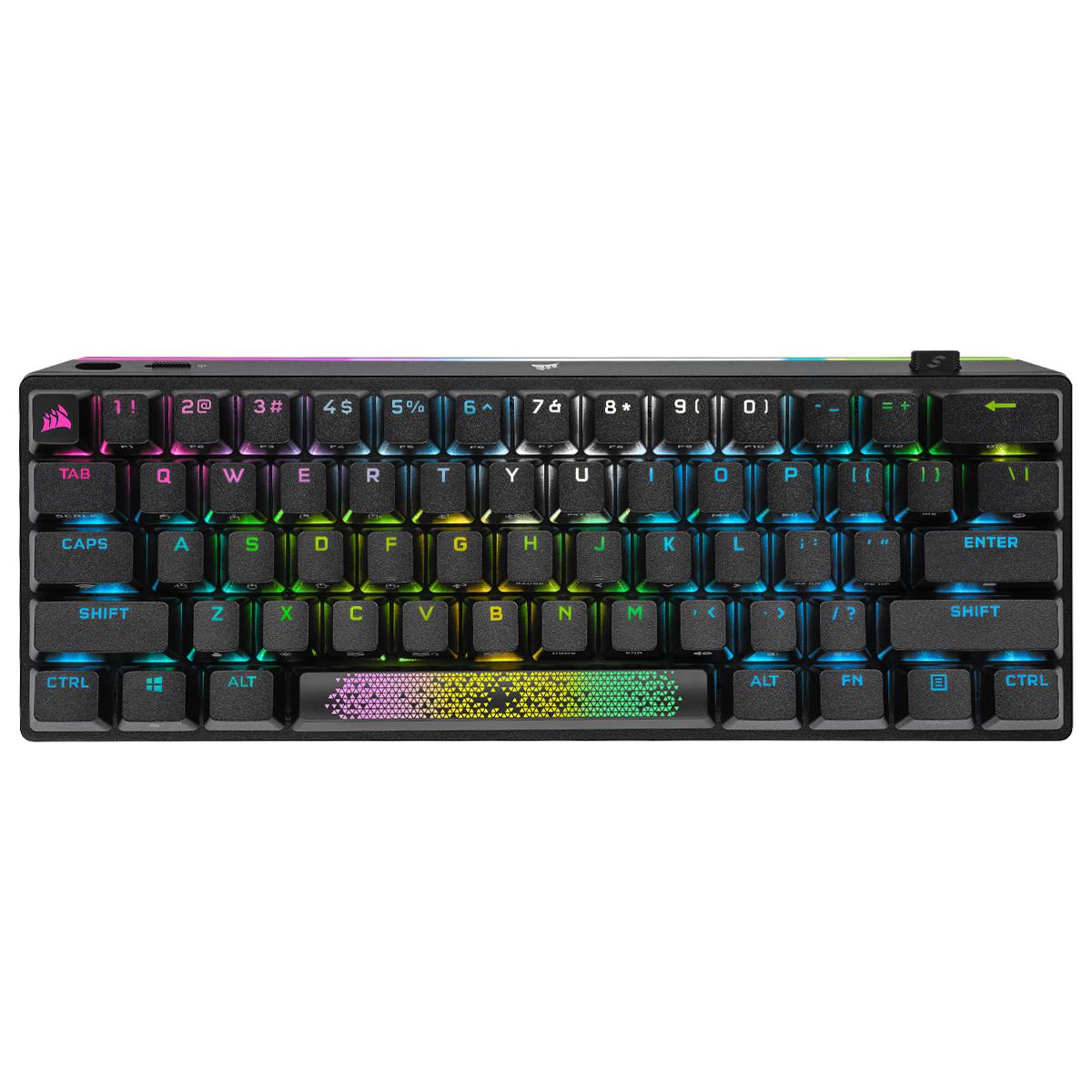 corsair k70 rgb pro mini wirless 60% mechanical gaming keyboard (speed) black