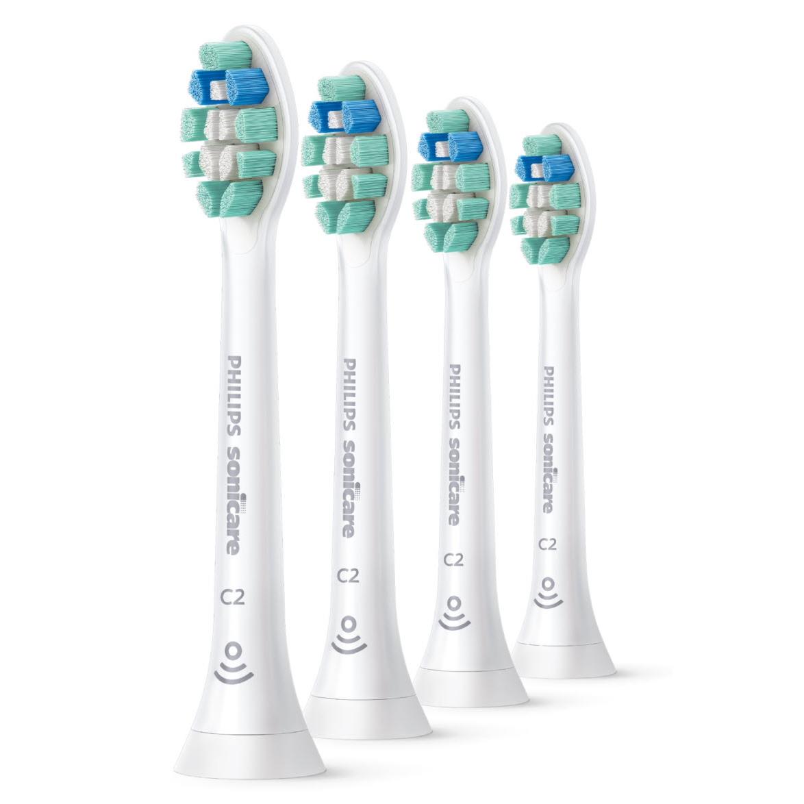 philips sonicare c2 optimal plaque defence standard brush heads (white) [4-pack]