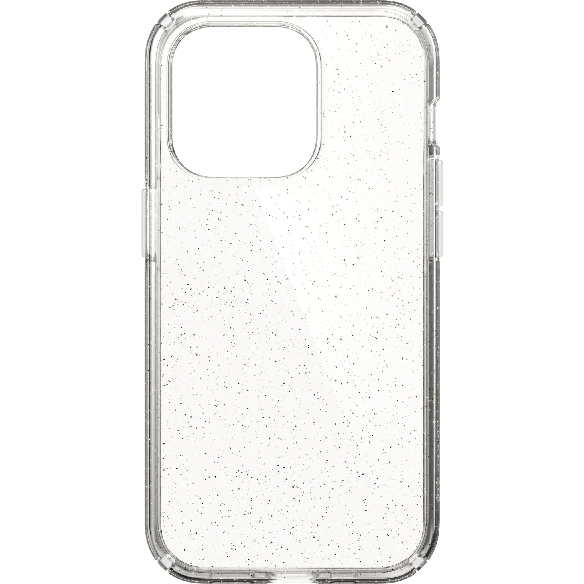 speck presidio perfect clear glitter gold case for iphone 14 pro