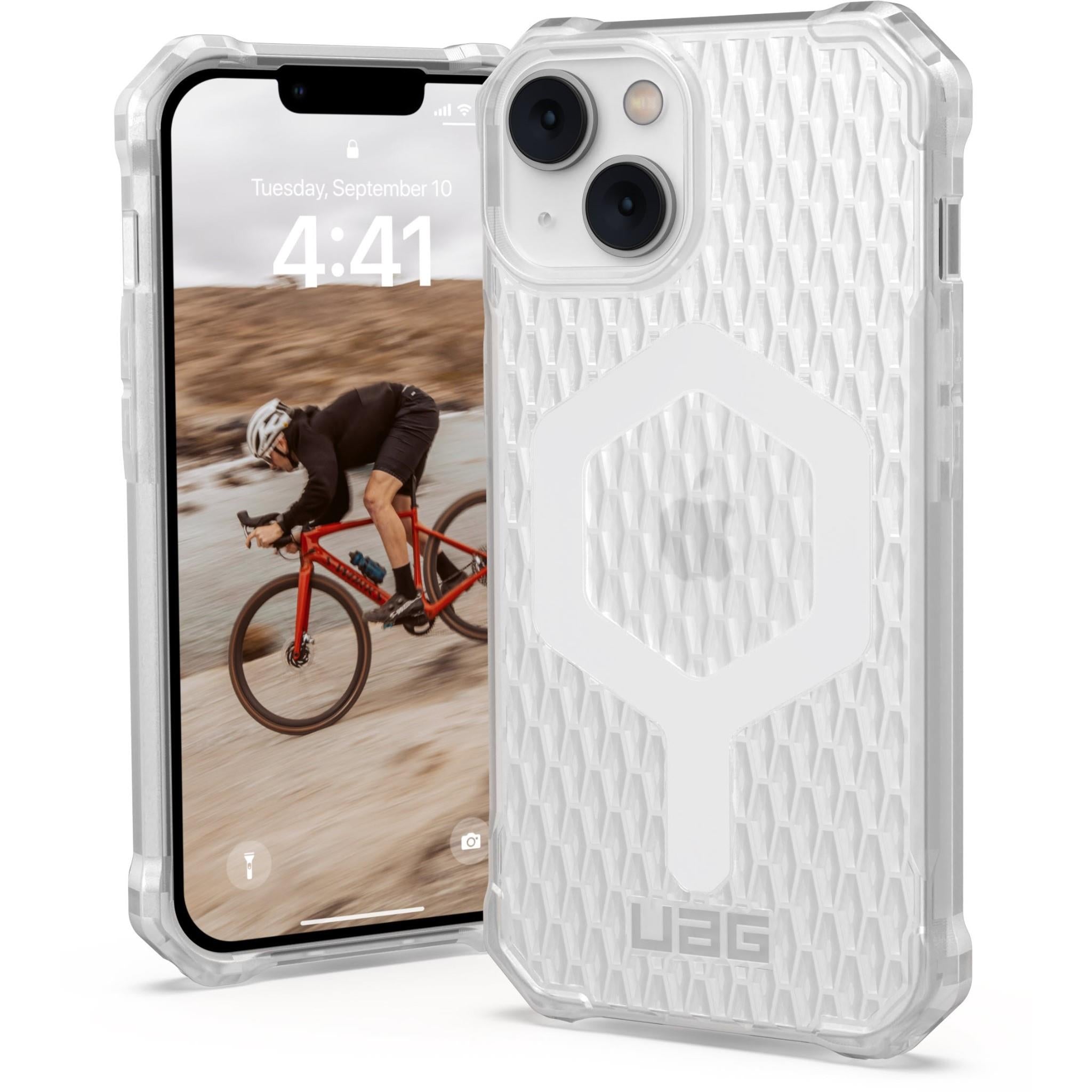 uag essential armor case with magsafe for iphone 14 (frosted ice)