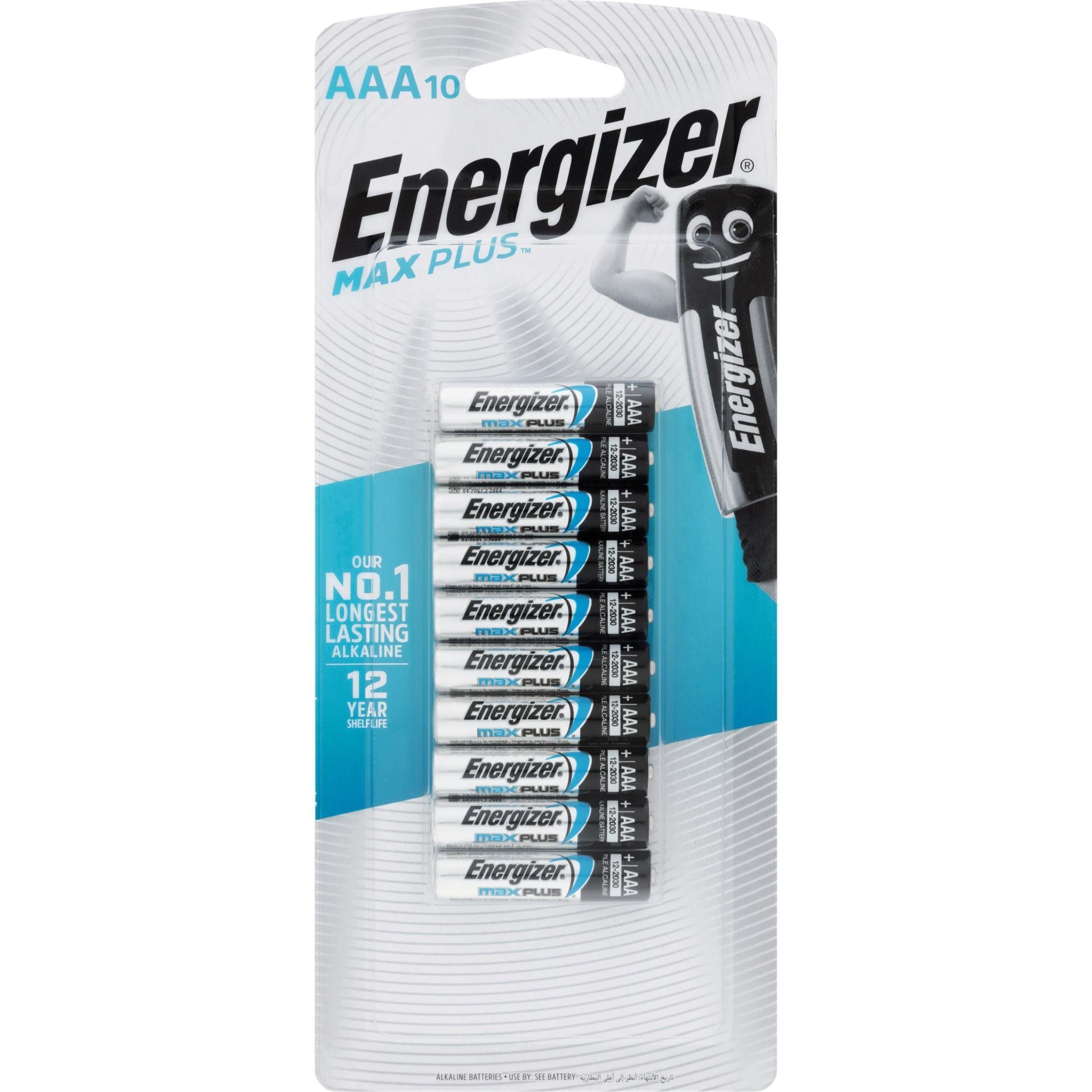 energizer max plus aaa (10-pack)