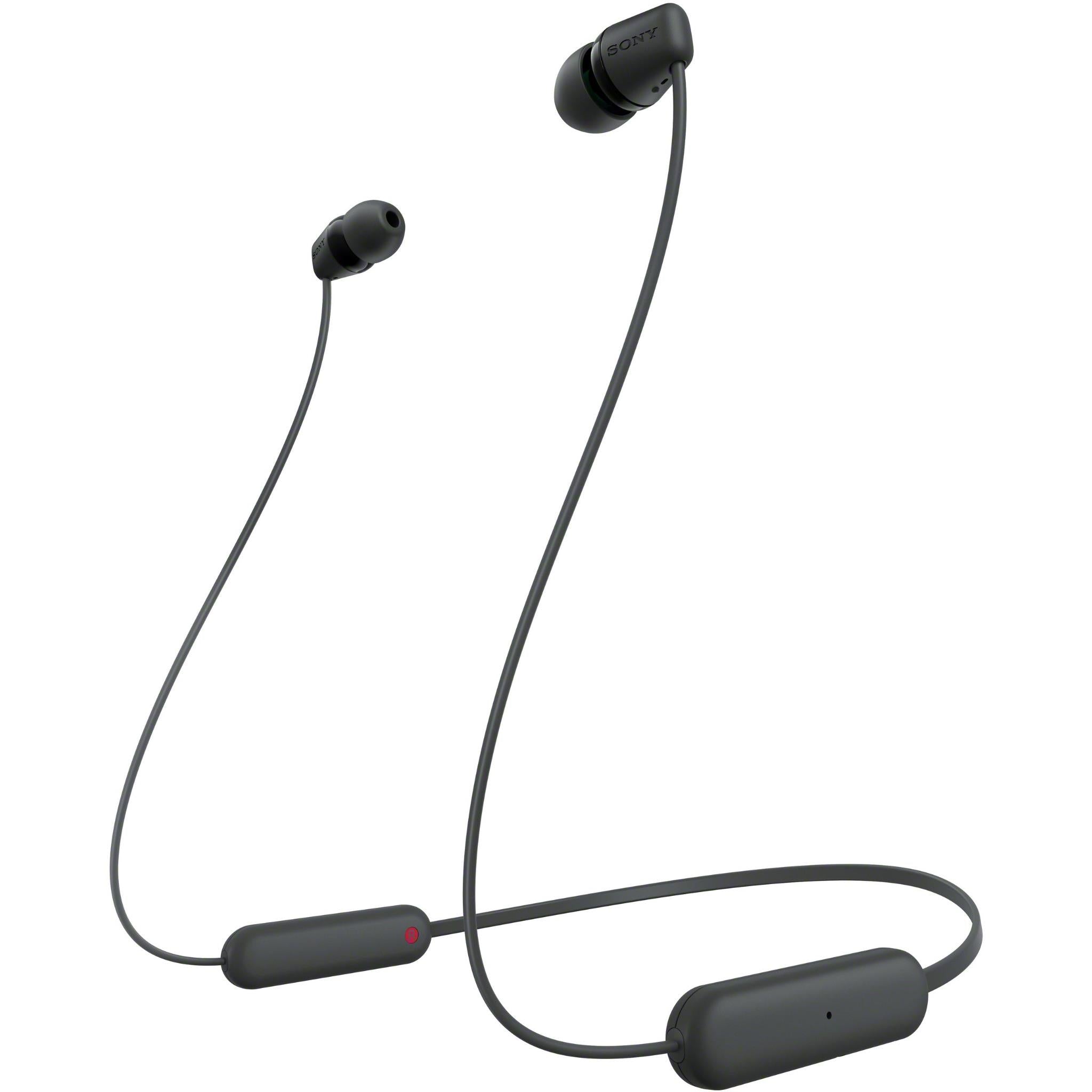 sony wi-c100b wireless in-ear headphones (black)