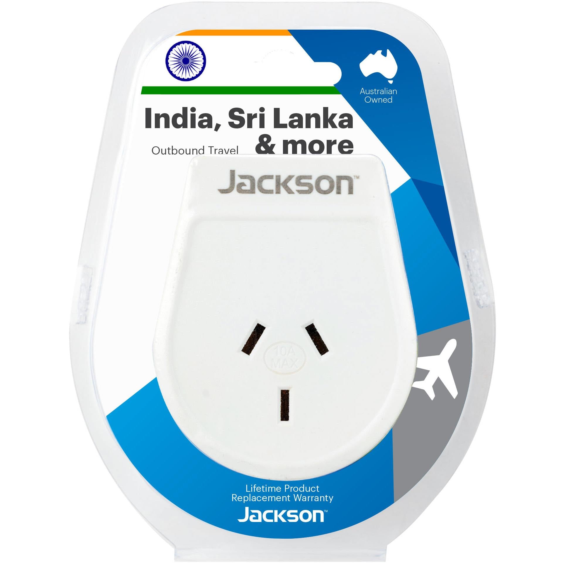 jackson outbound travel adapter india slim