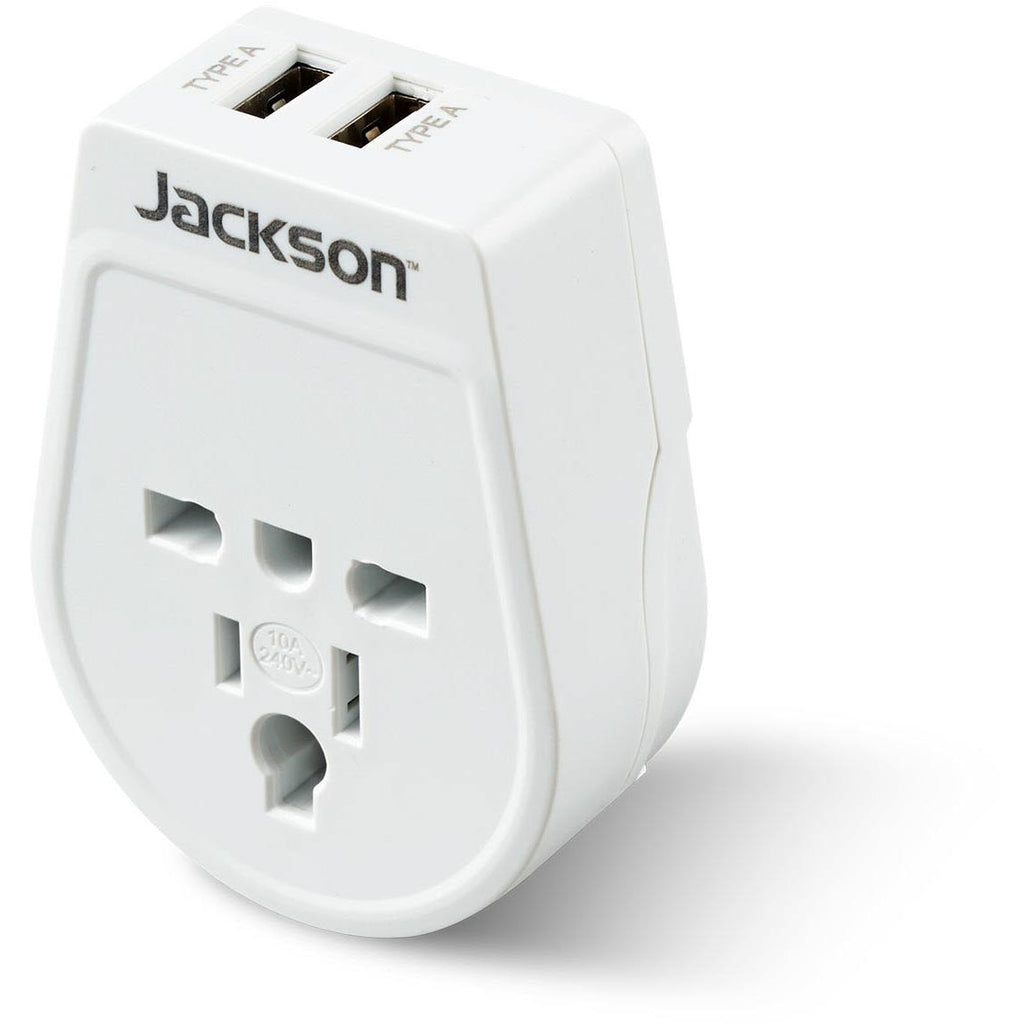 jackson inbound travel adapter uk & usa slim