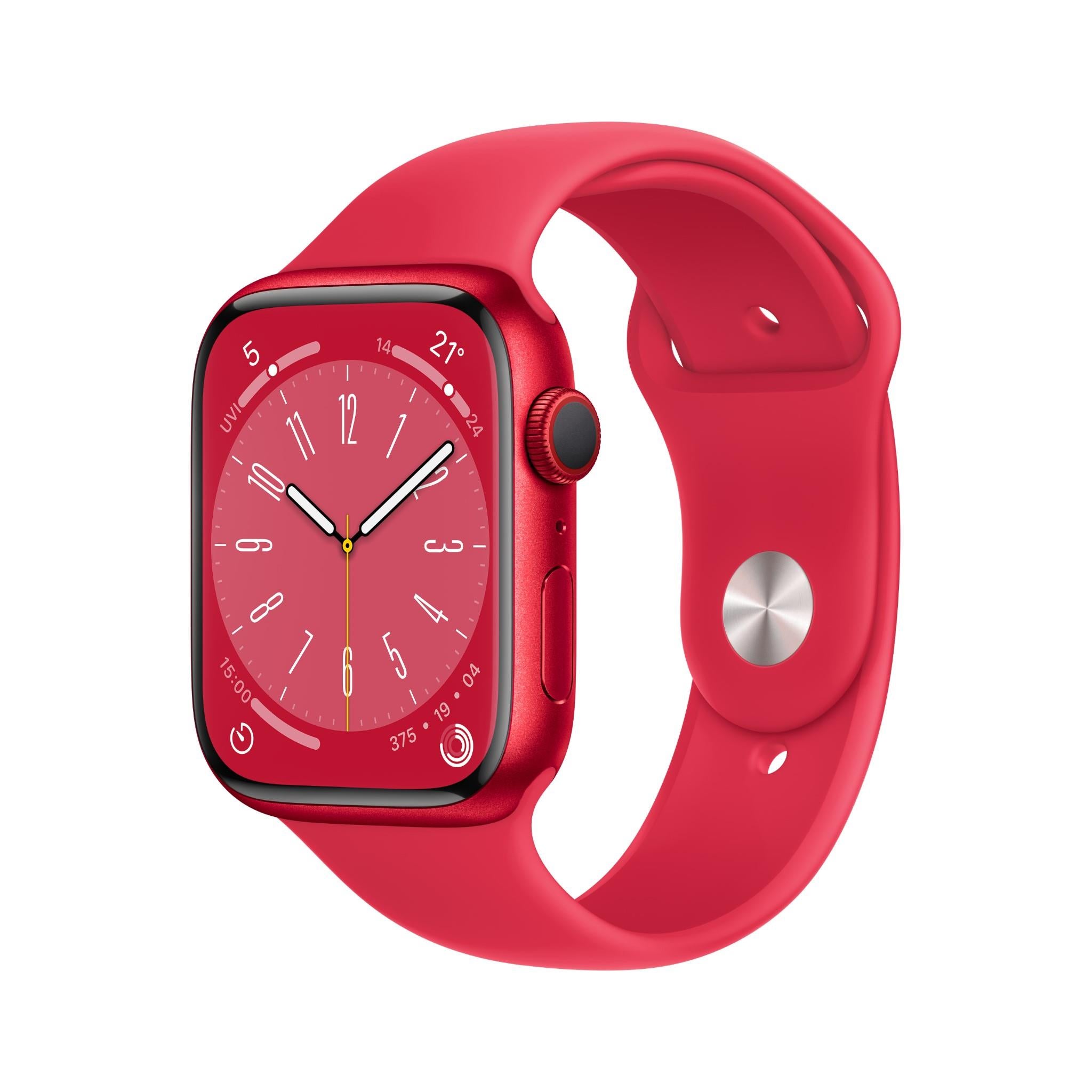 apple watch series 8 45mm (product)red aluminium case gps + cellular