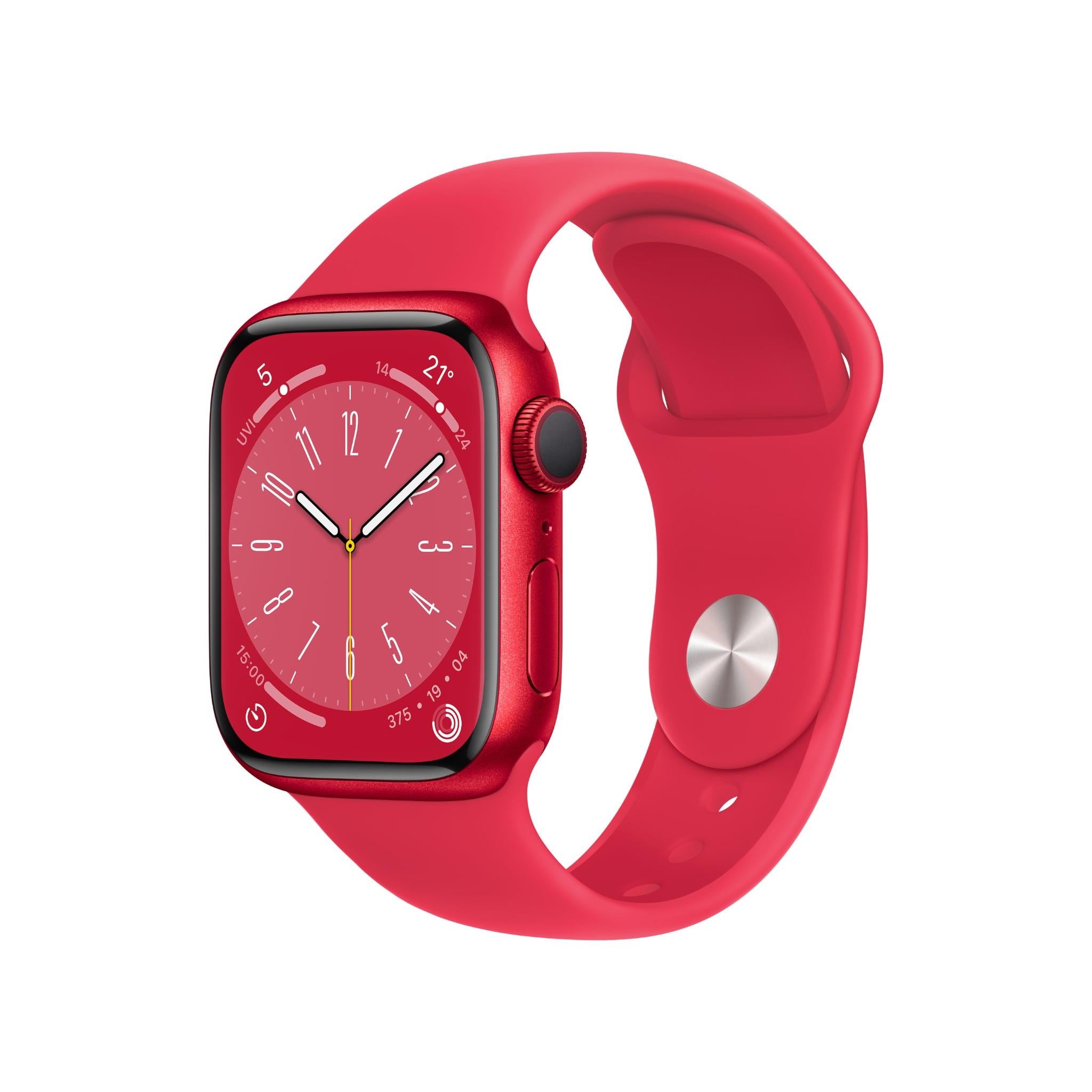 apple watch series 8 41mm (product)red aluminium case gps