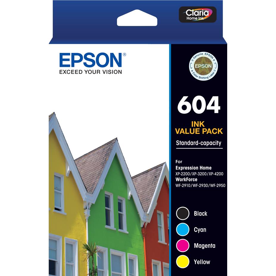epson 604 standard capacity ink cartridge (value pack)