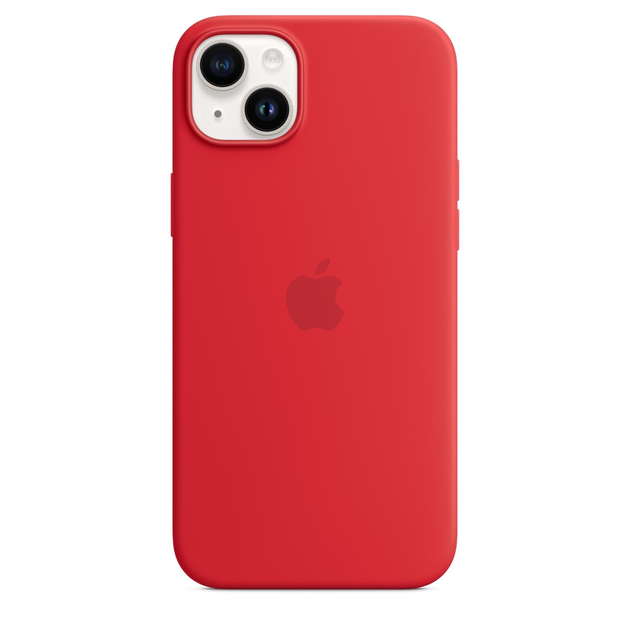 apple iphone 14 plus silicone case with magsafe (product)red