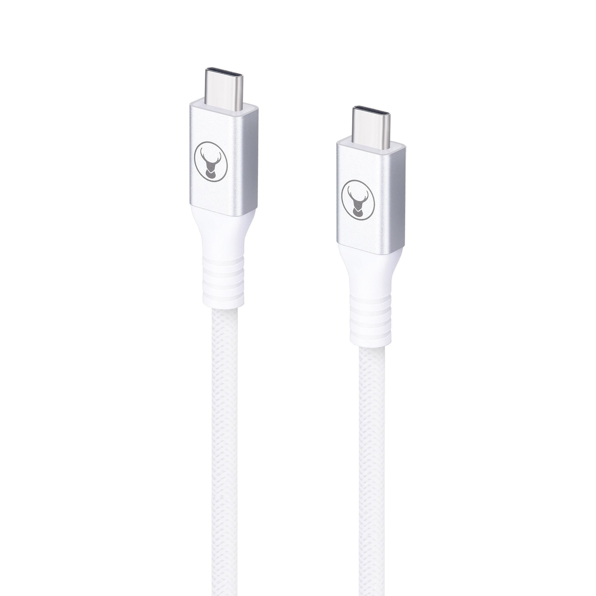 bonelk 2m long life 240w usb-c to usb-c cable (white)