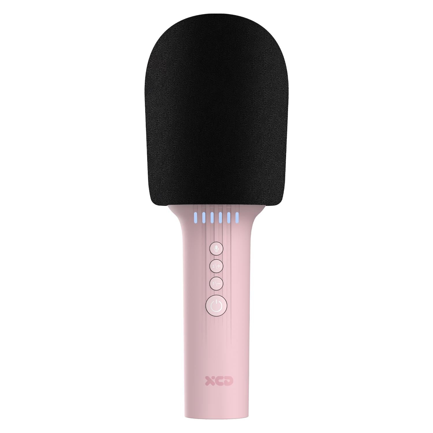 xcd bluetooth karaoke microphone with speaker (pink)